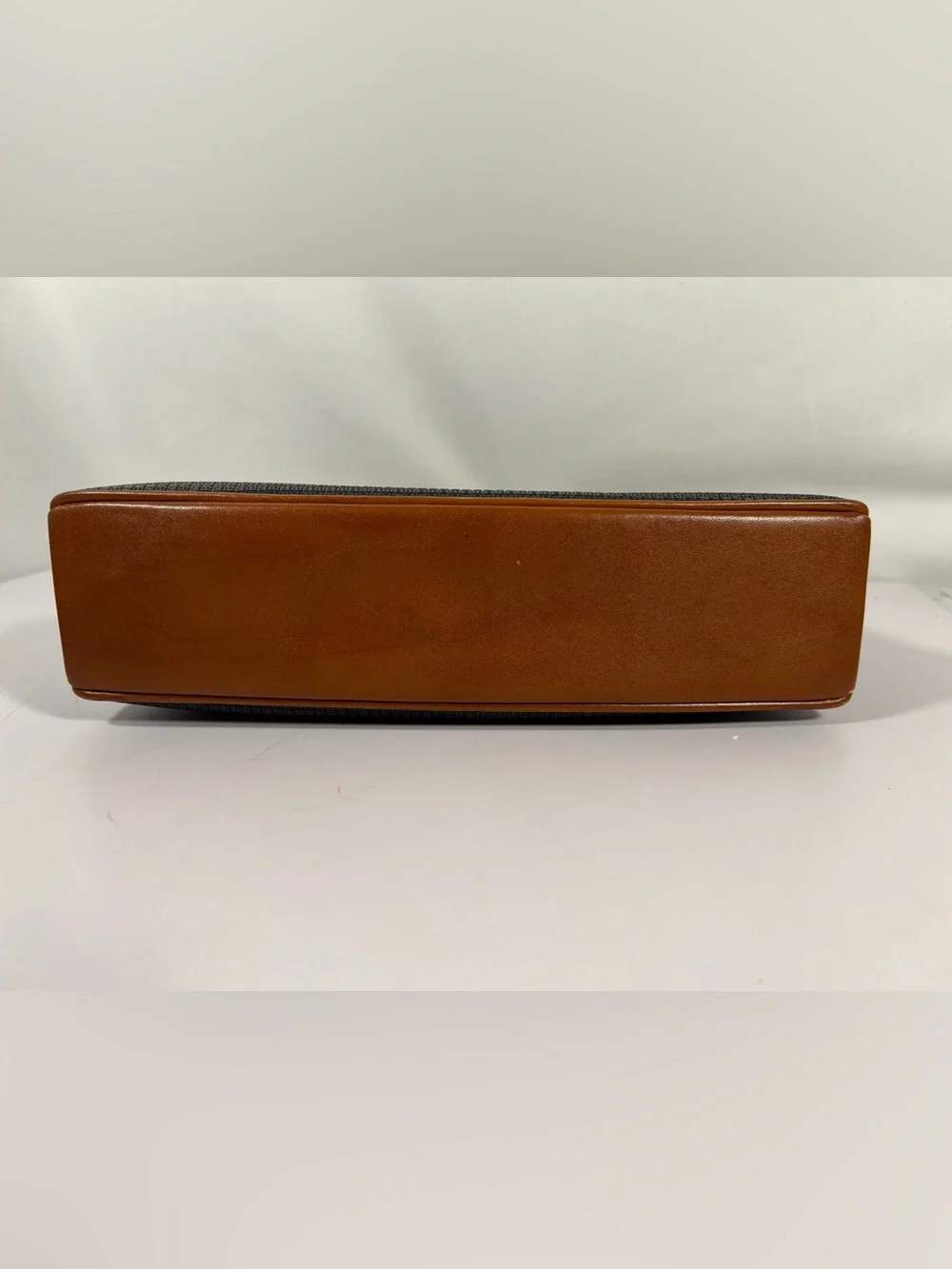 3116: Vintage Bally Monogram Top Handle Briefcase Attache Bag Brown
